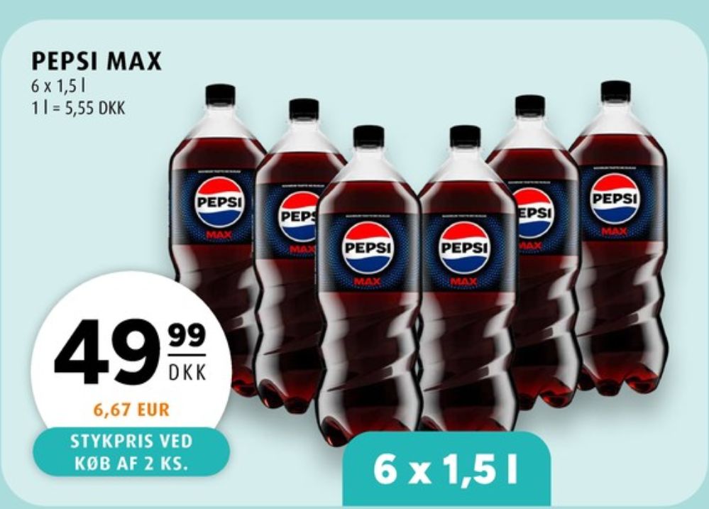 Pepsi Max, Cola 6 pk.