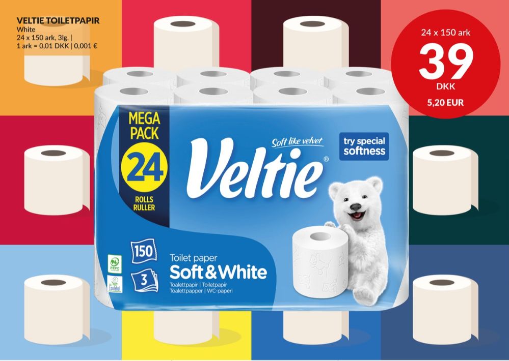Veltie Soft & White, Toiletpapir