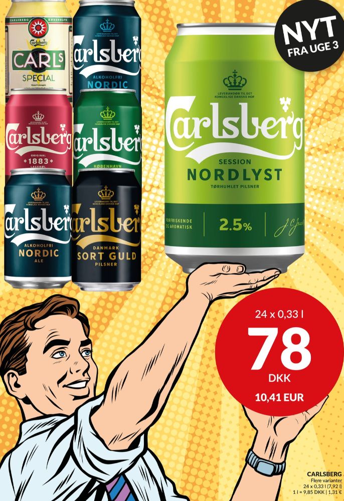 Carlsberg Nordic Ale, Øl - Alkoholfri 24 pk.