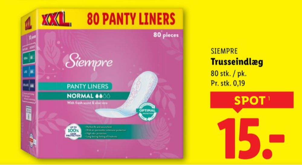 Siempre, Trusseindlæg