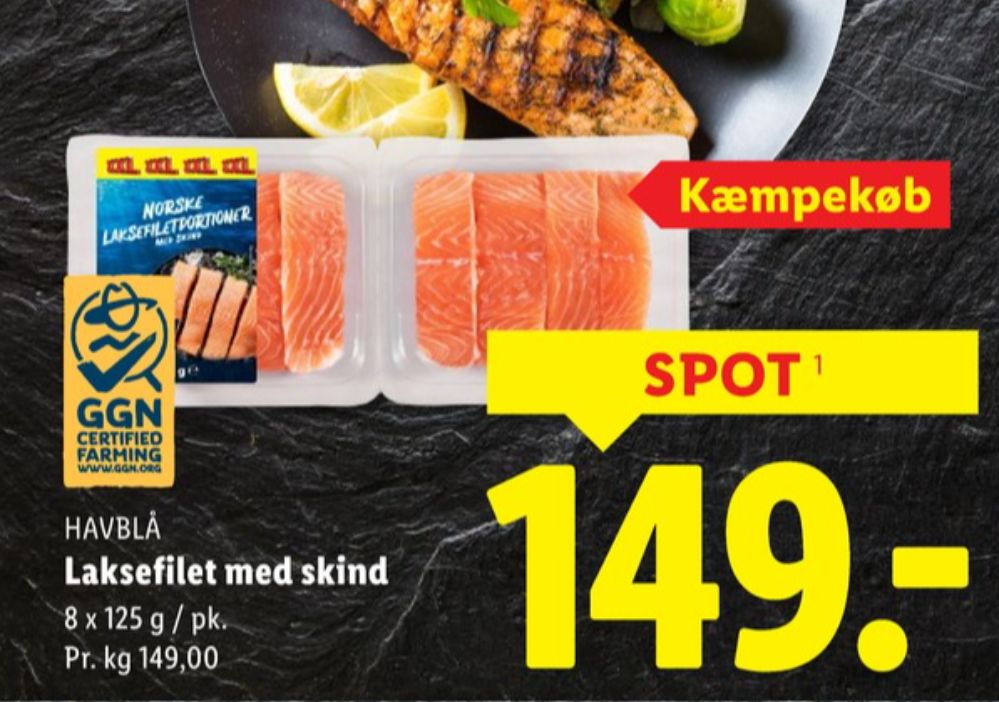 Havblå, Laksefilet