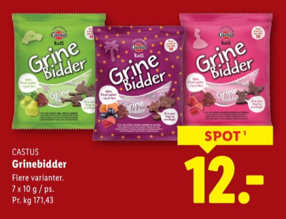 Castus Grinebidder, Frugtsnack