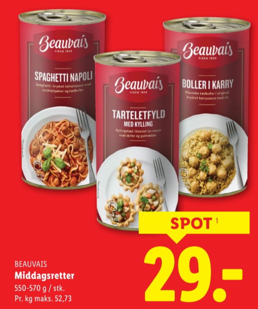 Beauvais, Boller i Karry