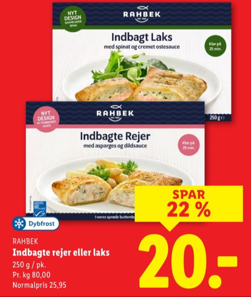 Rahbek, Indbagt Laks med Spinat og Ostesauce