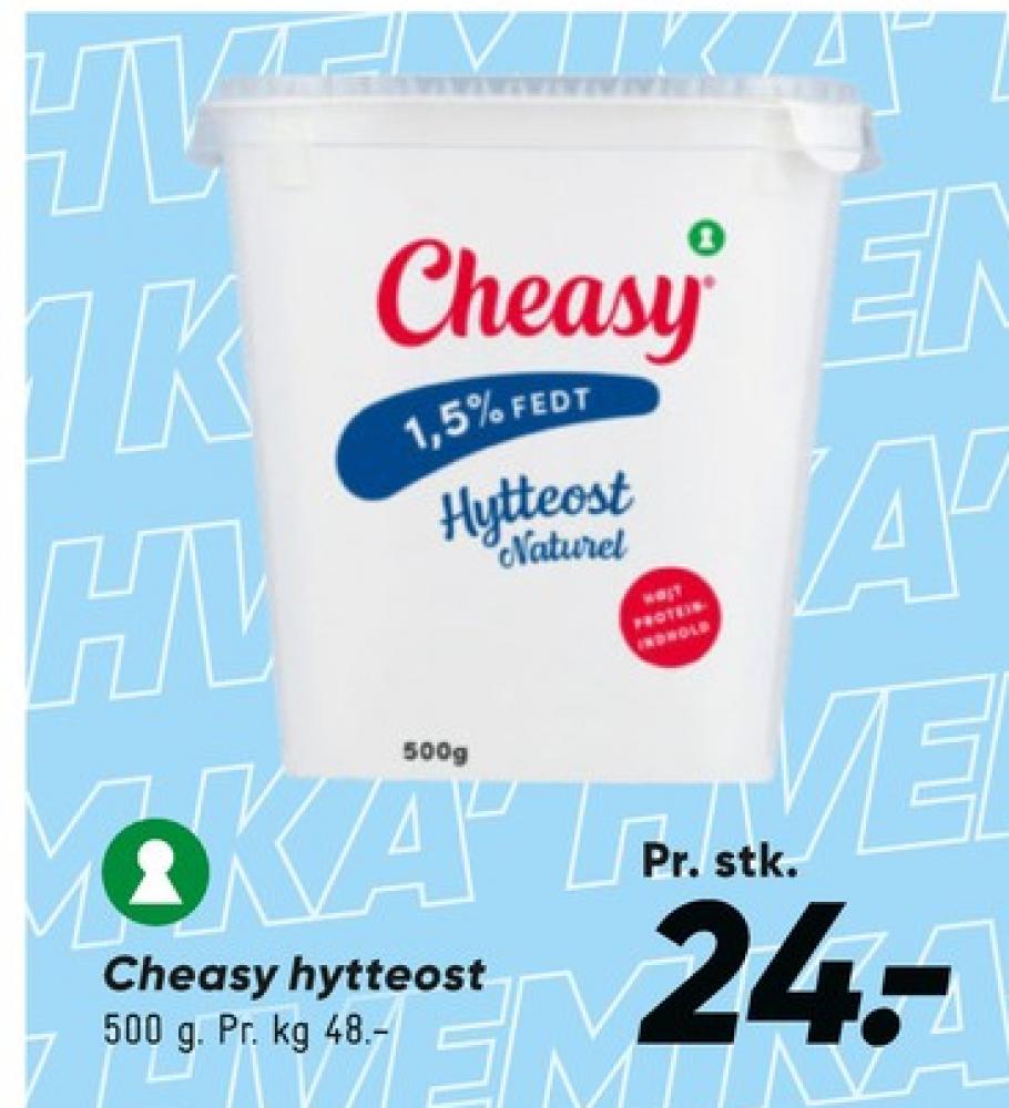 Cheasy, Hytteost naturel 1,5%