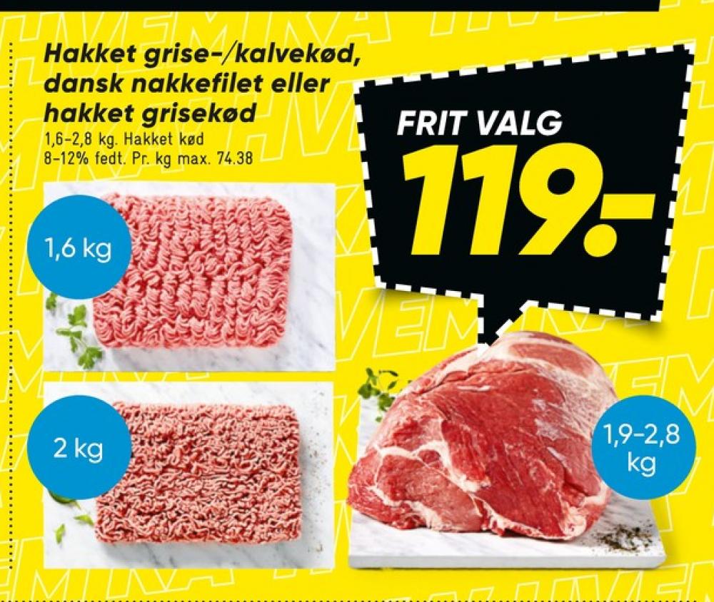 Hakket grisekød 8-12%