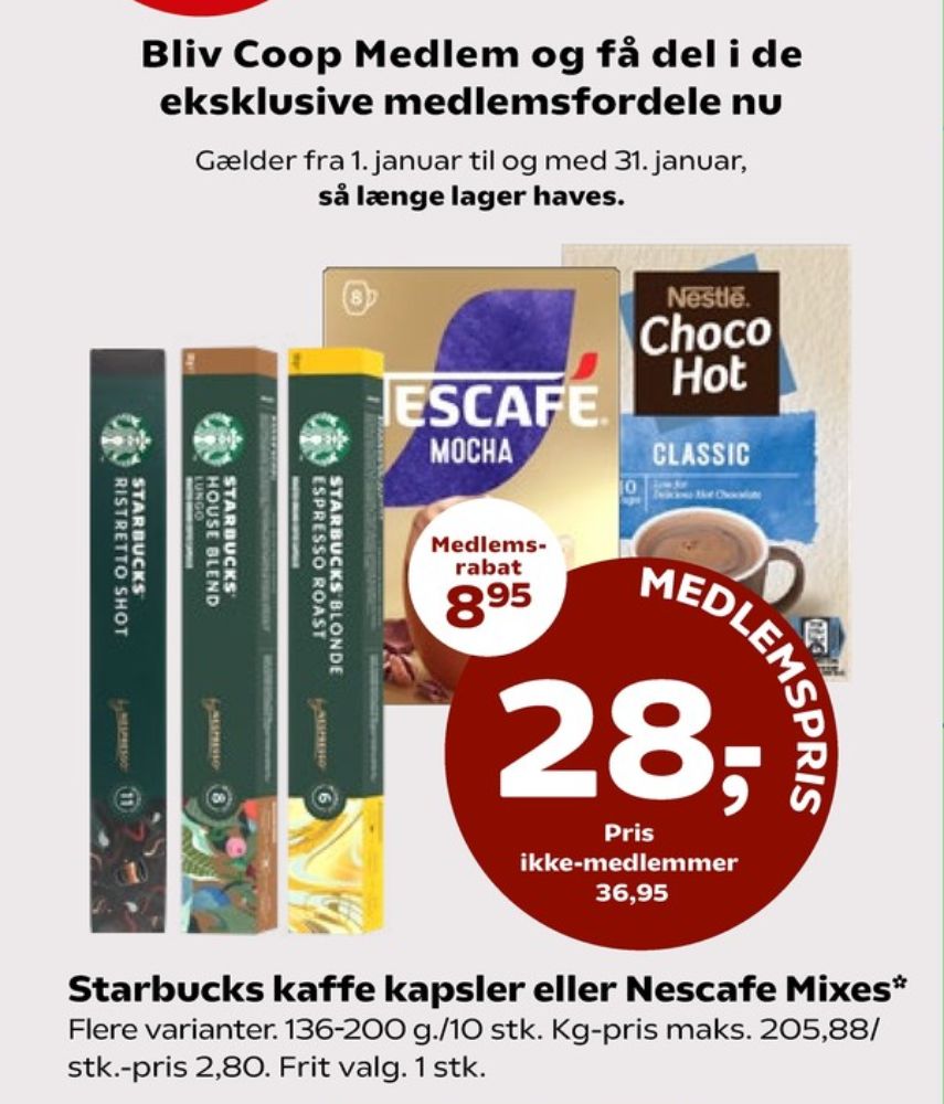 Nescafe Dolce Gusto Mocha, Kaffekapsler