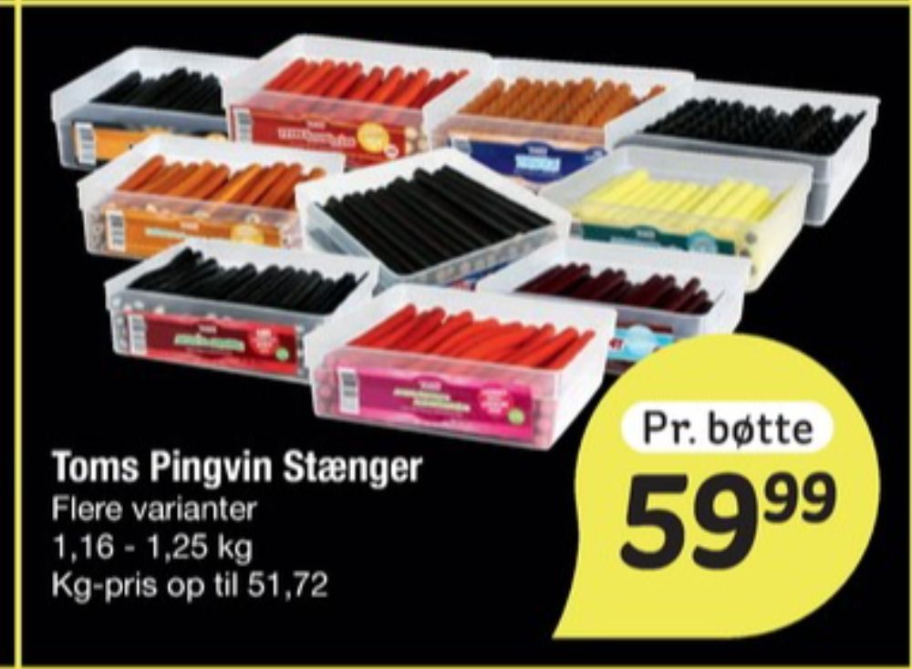 Toms Pingvin Kokosdrøm, Slikstænger