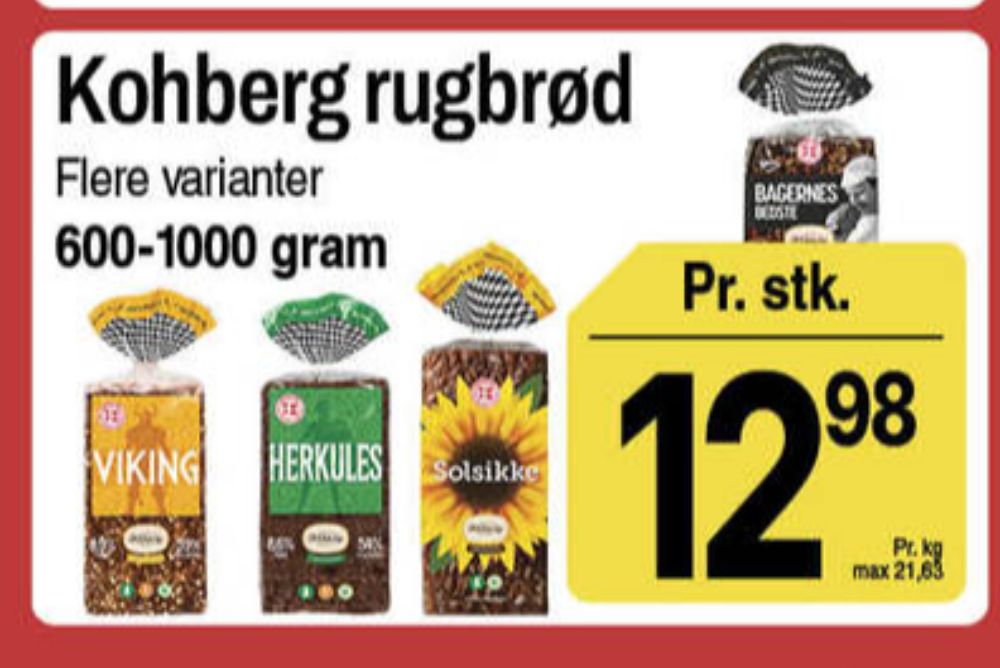 Kohberg Herkules, Rugbrødsskiver