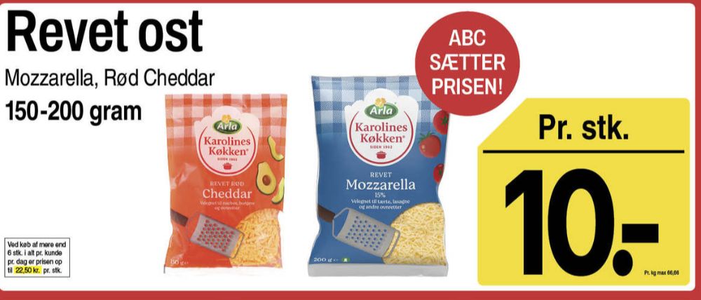 Karolines, Revet ost Mozzarella