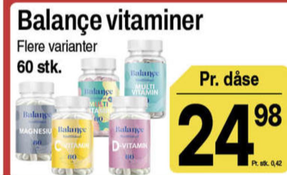 Balance, Vitaminer