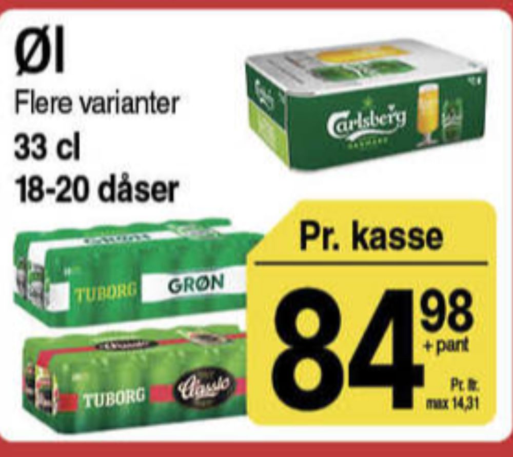 Tuborg Grøn, Øl 18 pk.