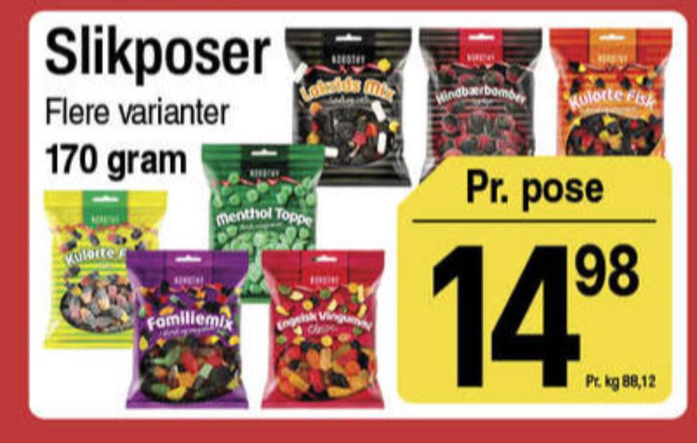 Nordthy Hindbærbomber, Slikposer