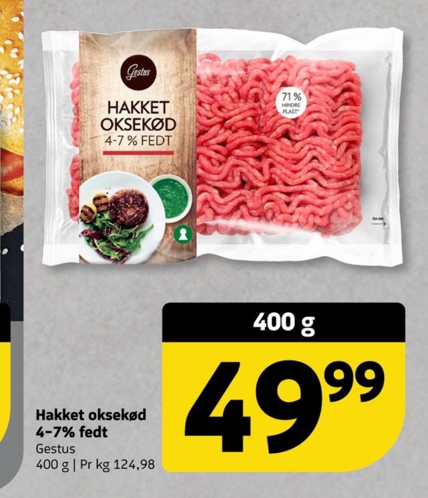 Gestus, Hakket oksekød 7-10%