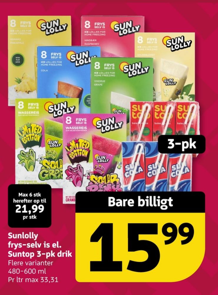 Sun Top, Drikkeklar Coladrik