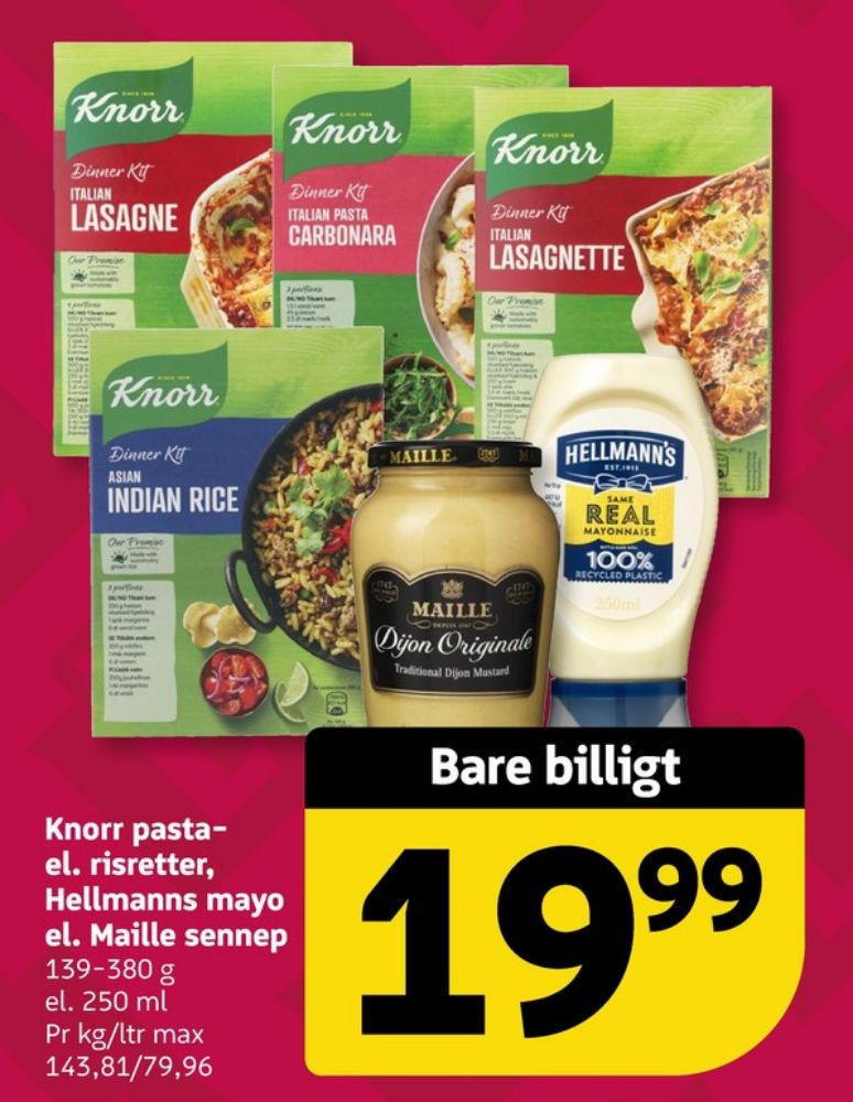 Knorr Dinner Kitt, Italian Pasta Carbonara