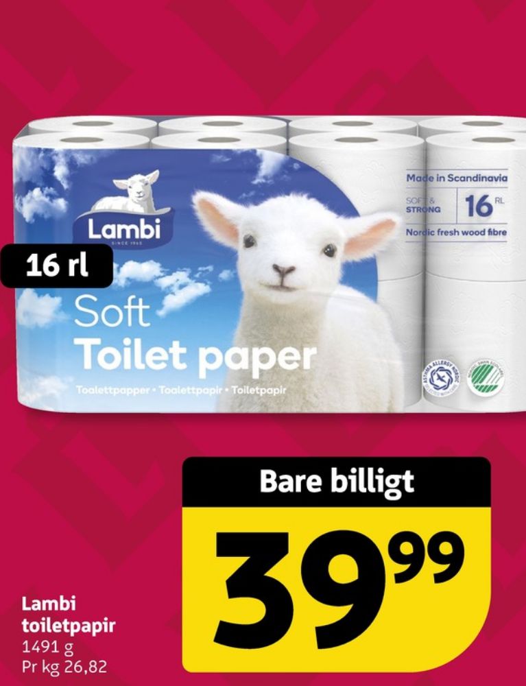 Lambi, Toiletpapir