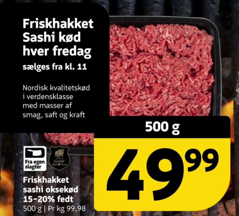 Hakket oksekød 15-20%