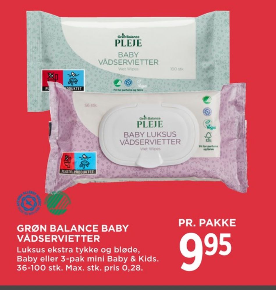 Grøn Balance, Vådservietter
