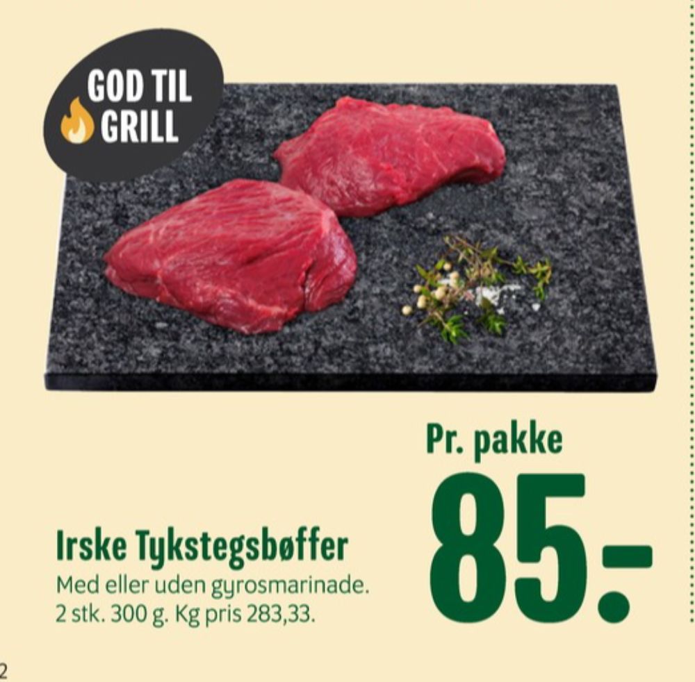 Oksetykstegsbøffer