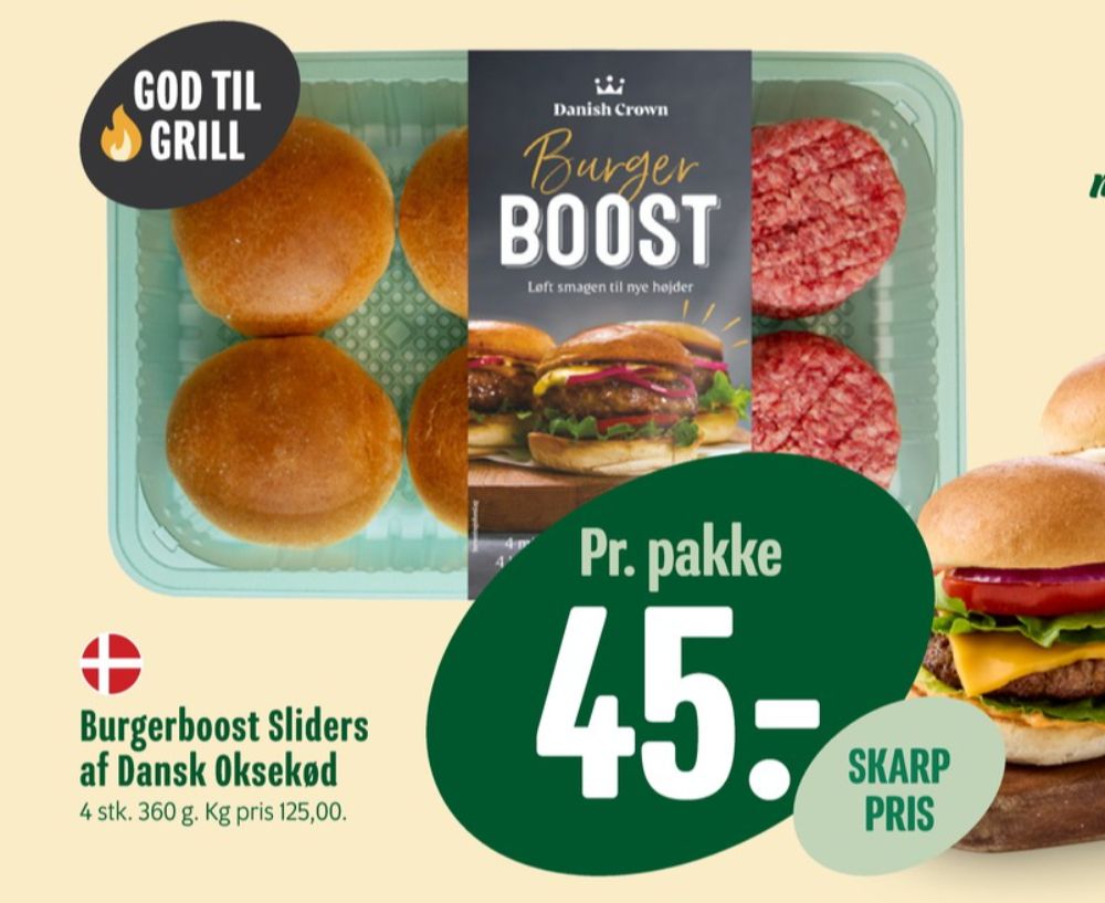 Danish Crown Burger Boost, Hakkebøffer Sliders