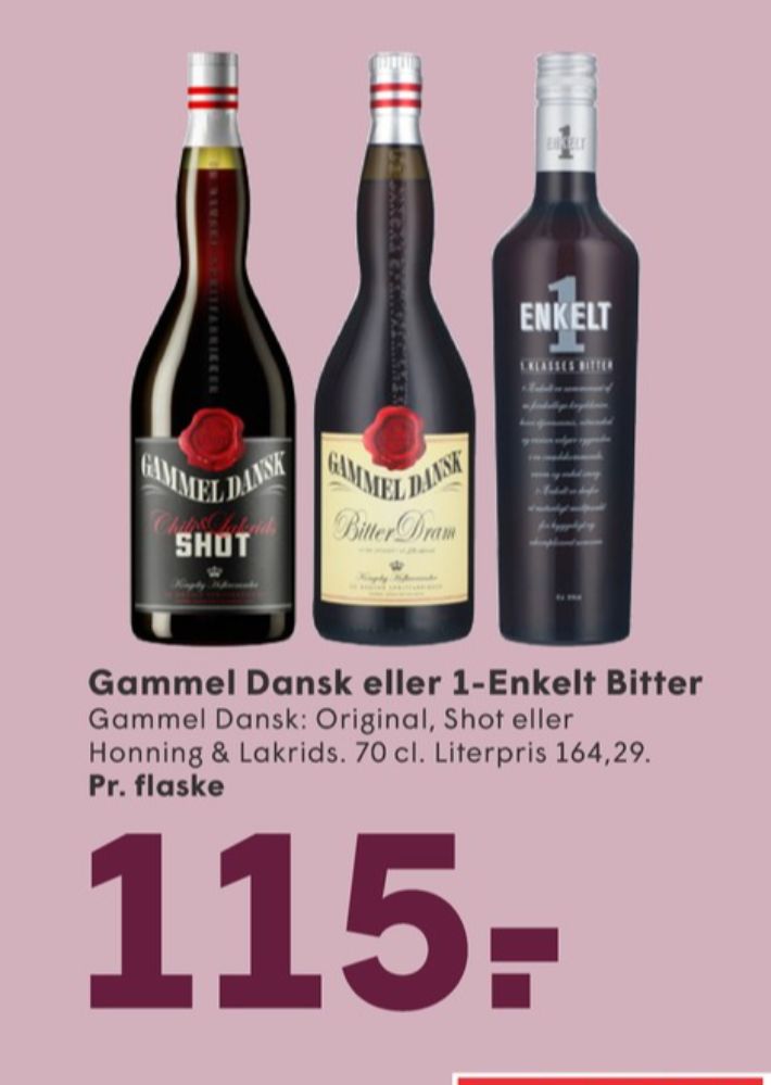 Gammel Dansk, Bitter