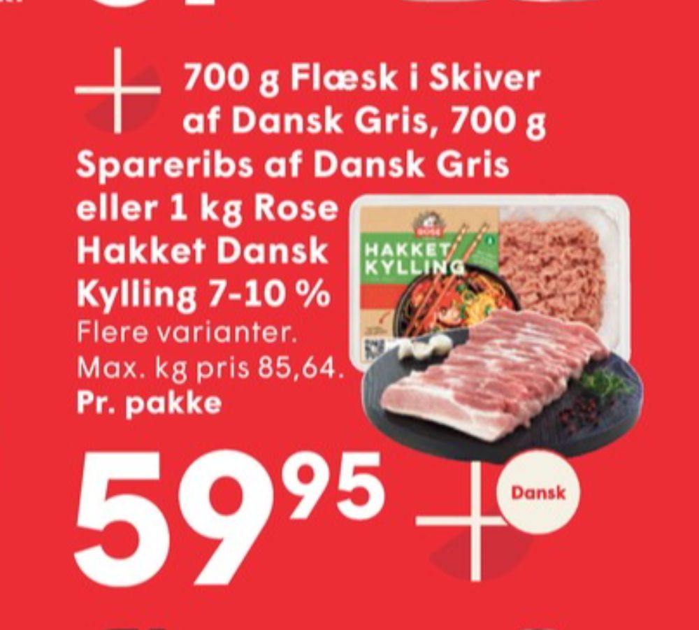 Rose, Hakket kylling 7-10%