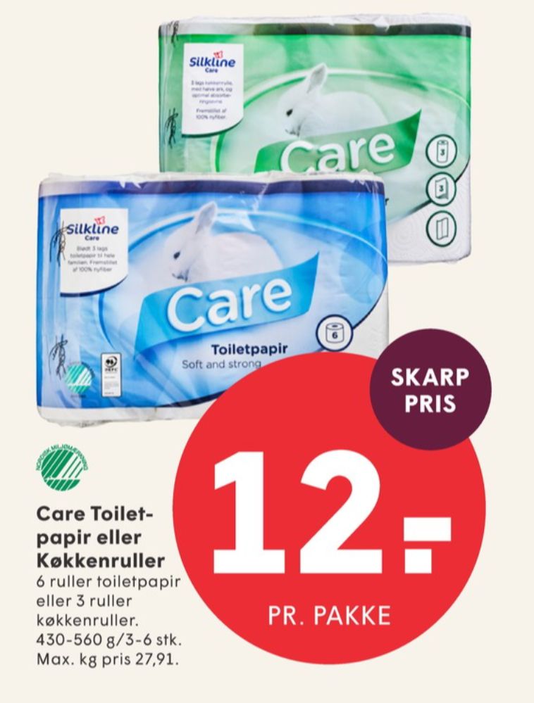 Silkline Care, Toiletpapir