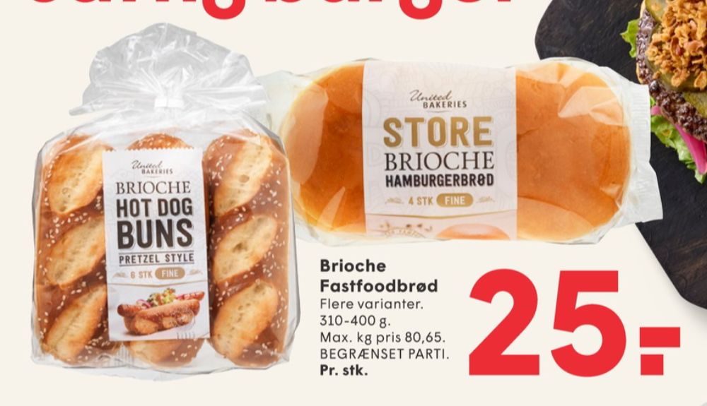 United Bakeries, Brioche Hot Dog Buns Pretzel Style