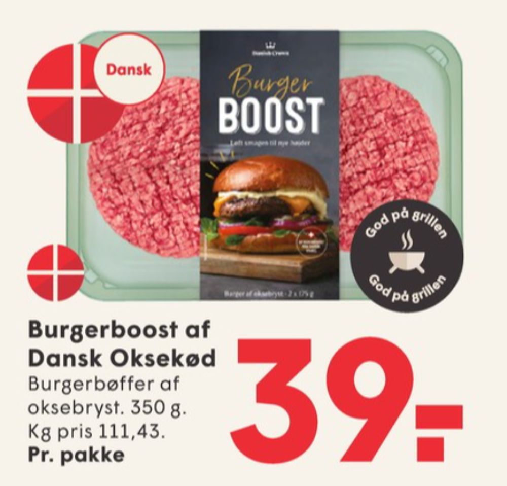 Danish Crown Burger Boost, Hakkebøffer