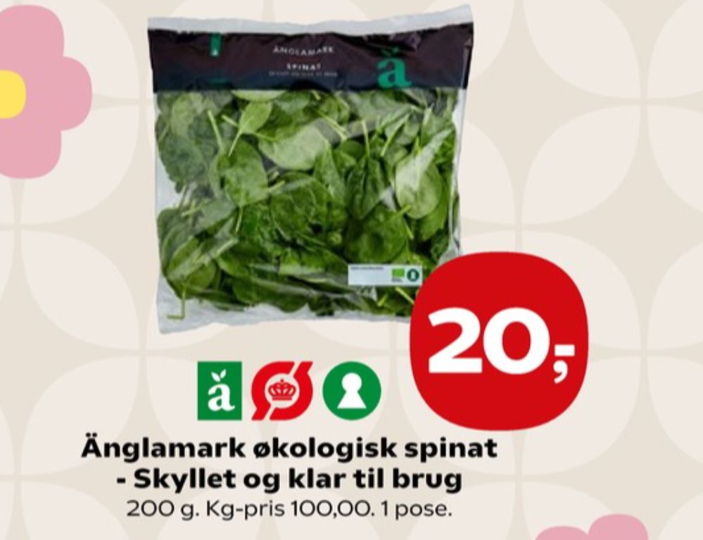 Änglamark, Spinat