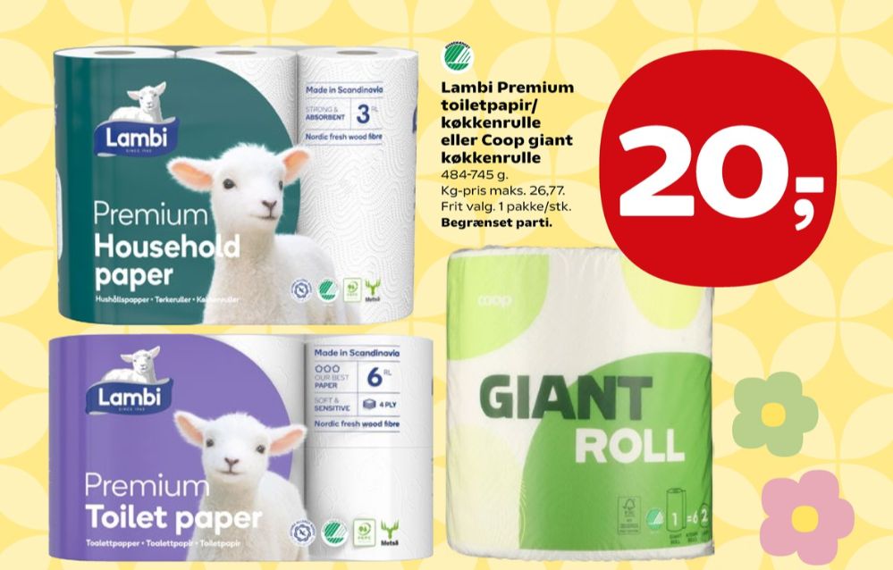 Lambi Premium, Toiletpapir