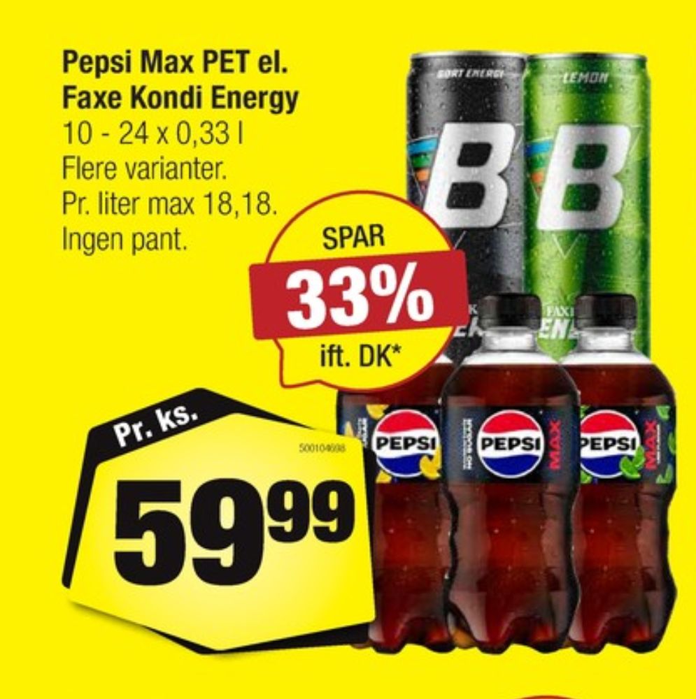 Pepsi Max Lemon, Cola 24 pk.