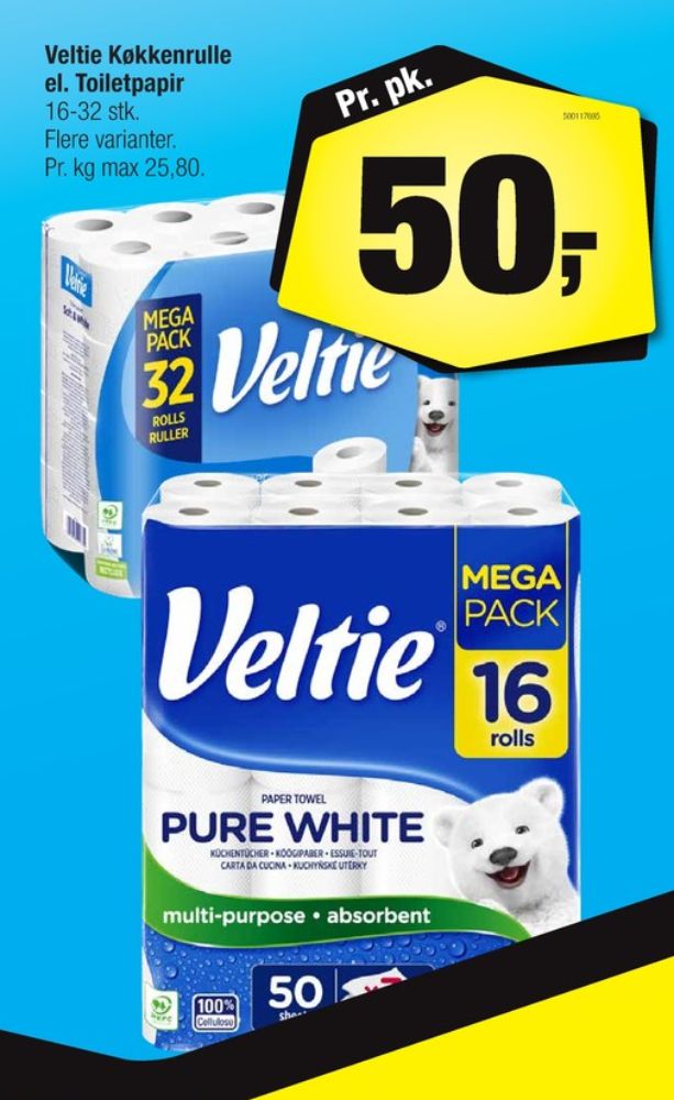 Veltie, Toiletpapir