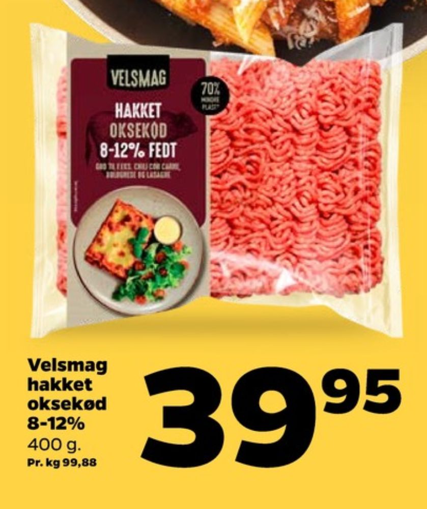 Velsmag, Hakket oksekød 8-12%
