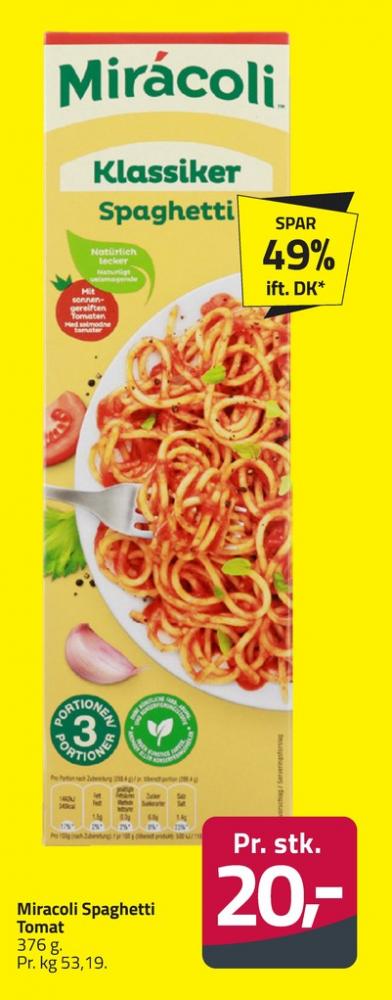 Mirácoli, Pastaretter