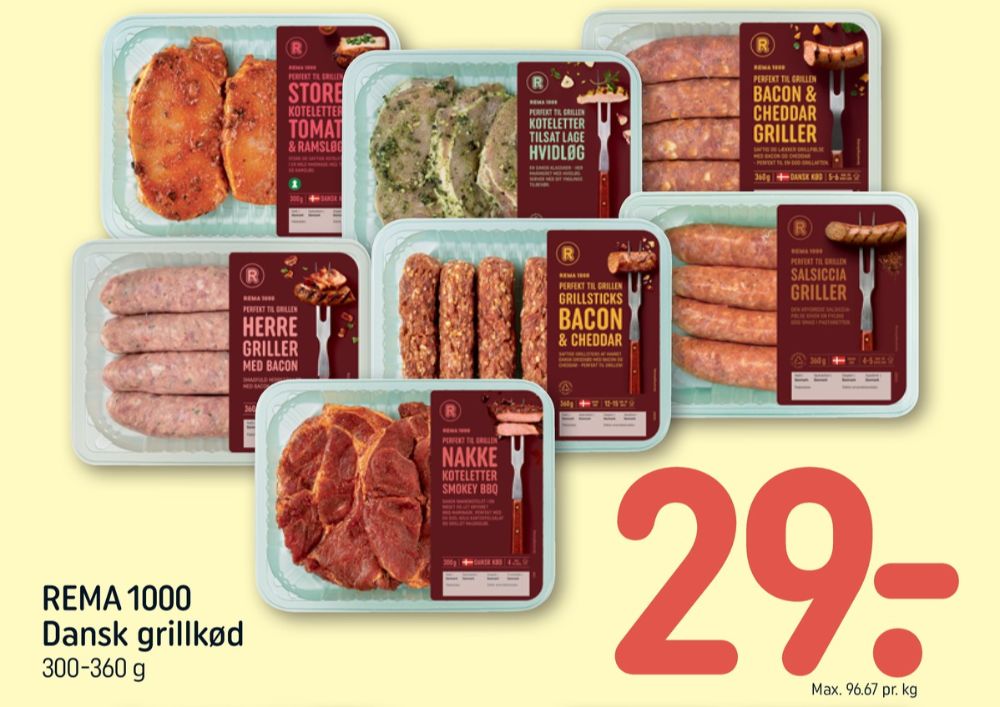 Rema 1000, Herregriller Bacon