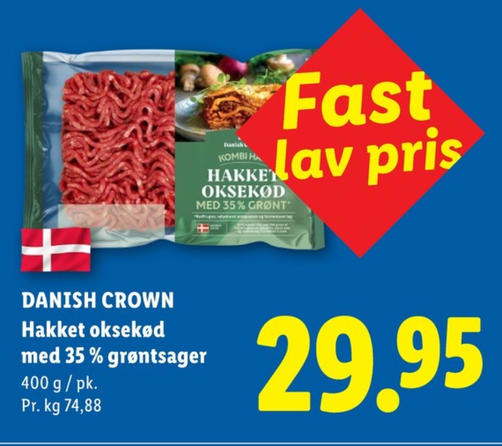 Danish Crown, Hakket Okse og Grønt 35%