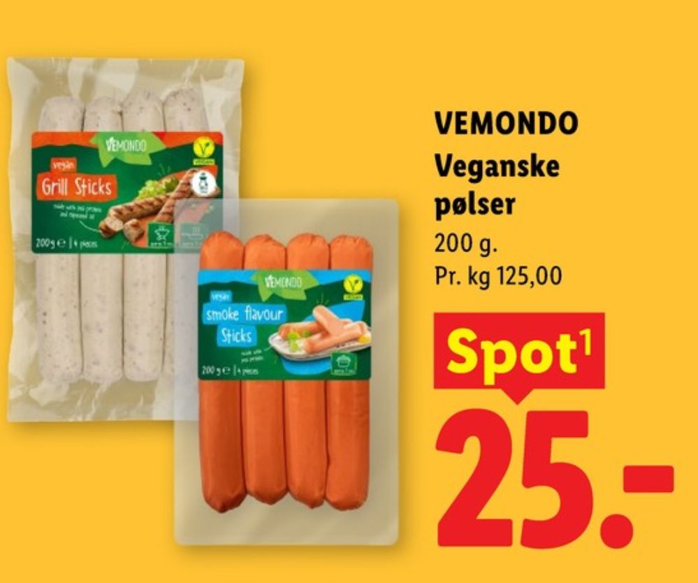 Vemondo, Vegetarpølser