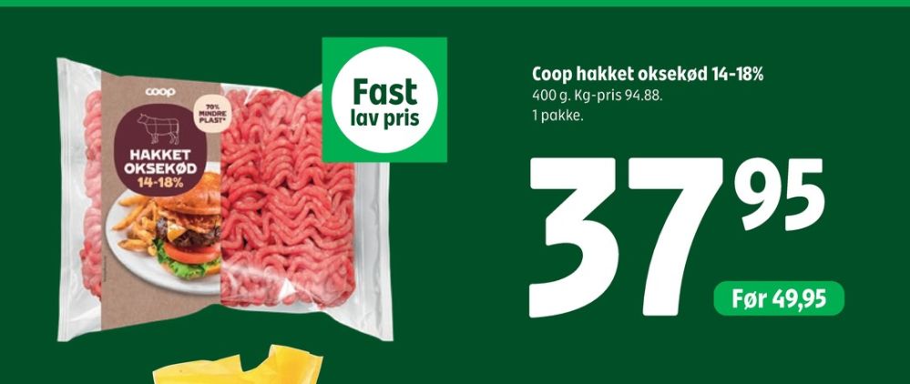 Coop, Hakket oksekød 14-18%