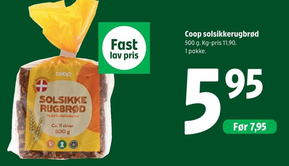 Coop, Solsikkerugbrød