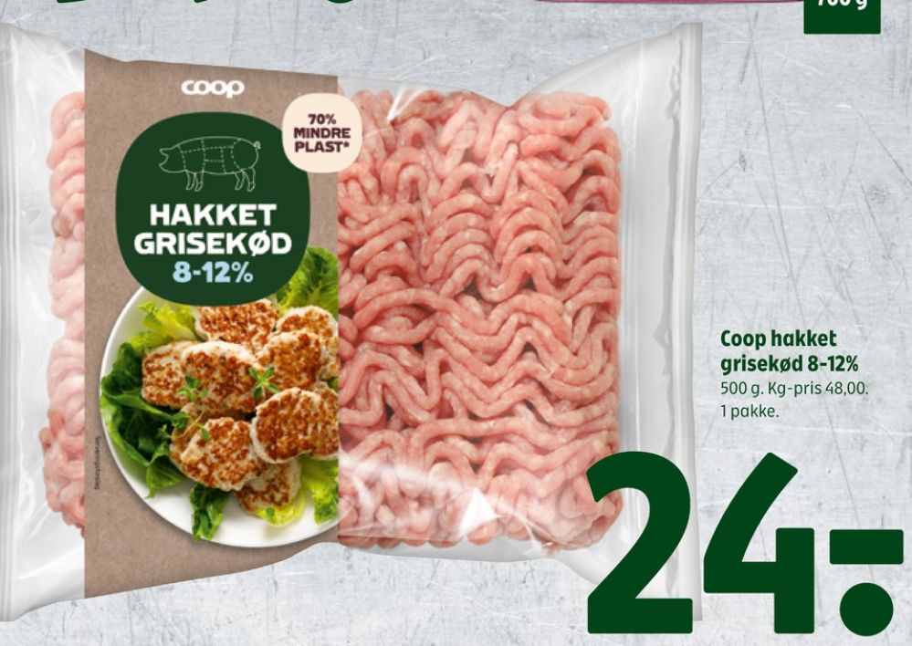 Coop, Hakket kalv og grisekød 8-12%