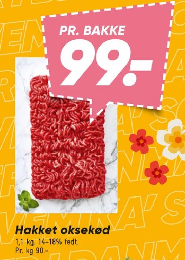 Hakket oksekød 14-18%