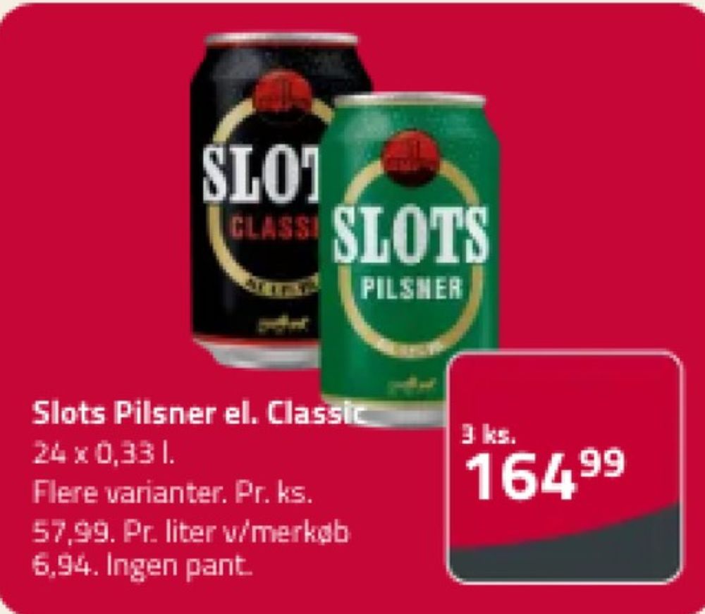 Slots Pilsner, Øl 24 pk.