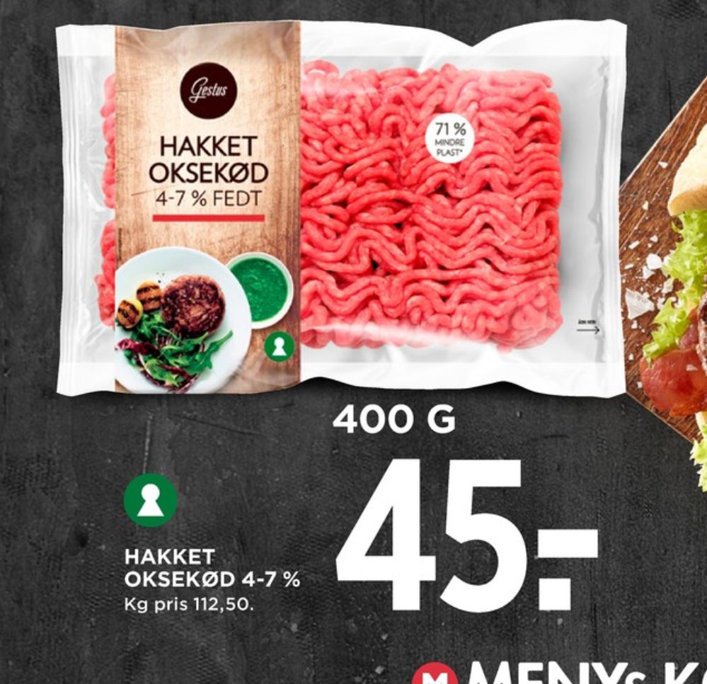Coop, Hakket oksekød 4-7%