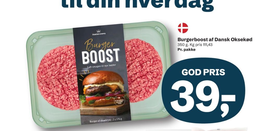 Danish Crown Burger Boost, Hakkebøffer