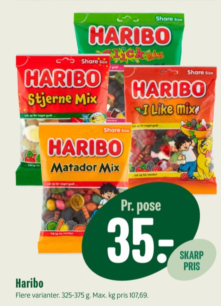 Haribo Stjernemix, Slikposer