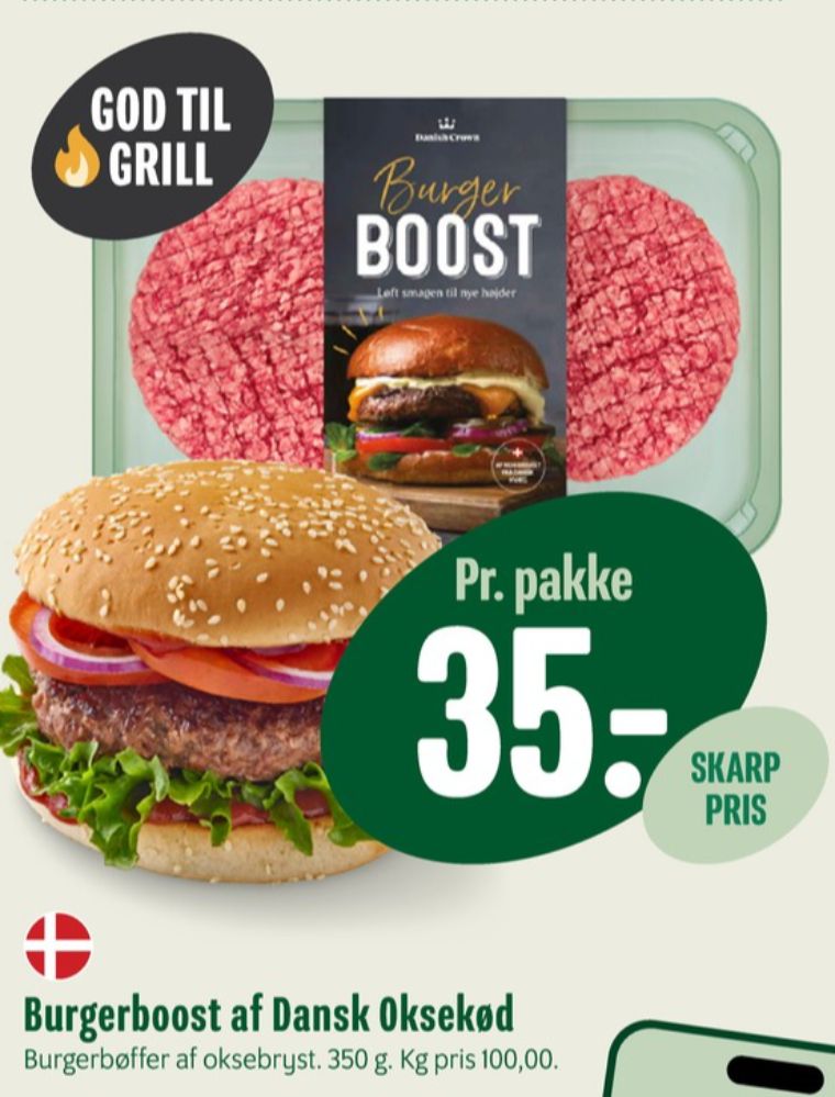 Danish Crown Burger Boost, Hakkebøffer