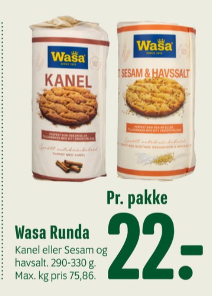 Wasa, Kanel knækbrød