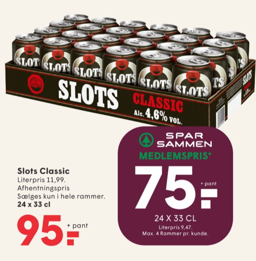 Slots Classic, Øl 24 pk.